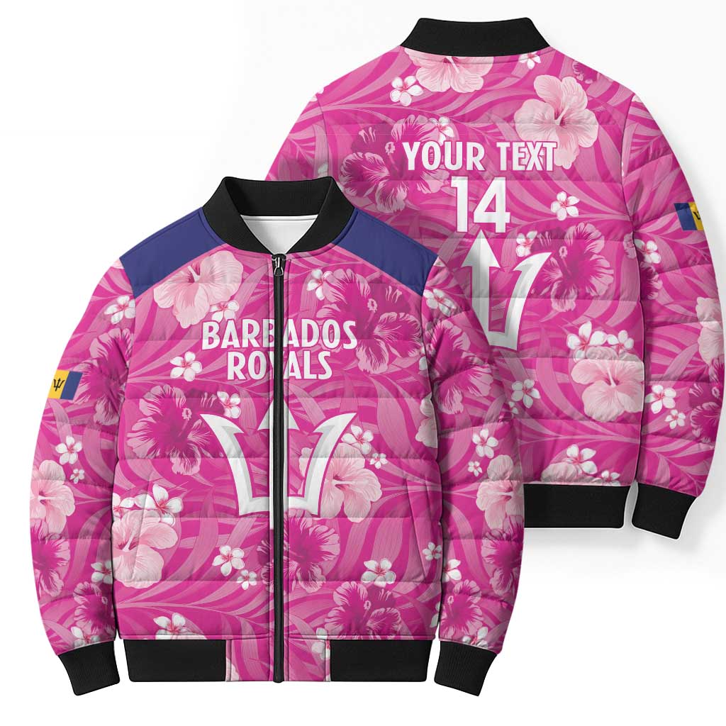 Custom Barbados Royals Cricket Bomber Puffer Jacket 2025 Go Tridents Tropical Style - Wonder Print Shop