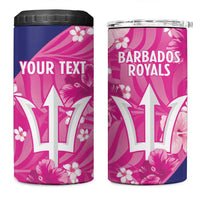 Custom Barbados Royals Cricket 4 in 1 Can Cooler Tumbler 2025 Go Tridents Tropical Style - Wonder Print Shop