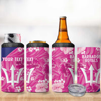 Custom Barbados Royals Cricket 4 in 1 Can Cooler Tumbler 2025 Go Tridents Tropical Style - Wonder Print Shop