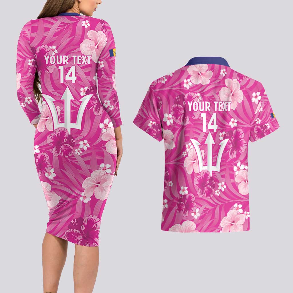 Custom Barbados Royals Cricket Couples Matching Long Sleeve Bodycon Dress and Hawaiian Shirt 2025 Go Tridents Tropical Style - Wonder Print Shop