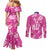 Custom Barbados Royals Cricket Couples Matching Mermaid Dress and Long Sleeve Button Shirt 2025 Go Tridents Tropical Style - Wonder Print Shop