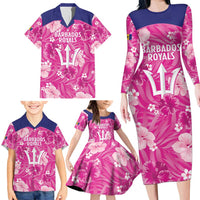 Custom Barbados Royals Cricket Family Matching Long Sleeve Bodycon Dress and Hawaiian Shirt 2025 Go Tridents Tropical Style - Wonder Print Shop