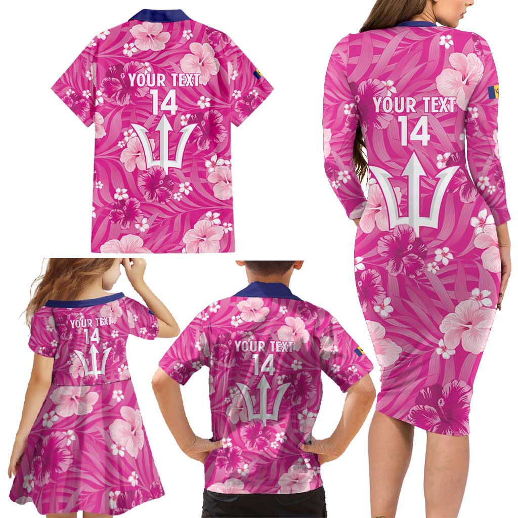 Custom Barbados Royals Cricket Family Matching Long Sleeve Bodycon Dress and Hawaiian Shirt 2025 Go Tridents Tropical Style - Wonder Print Shop