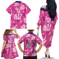 Custom Barbados Royals Cricket Family Matching Off The Shoulder Long Sleeve Dress and Hawaiian Shirt 2025 Go Tridents Tropical Style - Wonder Print Shop