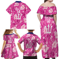 Custom Barbados Royals Cricket Family Matching Off Shoulder Maxi Dress and Hawaiian Shirt 2025 Go Tridents Tropical Style - Wonder Print Shop