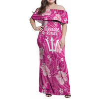 Custom Barbados Royals Cricket Family Matching Off Shoulder Maxi Dress and Hawaiian Shirt 2025 Go Tridents Tropical Style - Wonder Print Shop