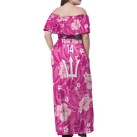 Custom Barbados Royals Cricket Family Matching Off Shoulder Maxi Dress and Hawaiian Shirt 2025 Go Tridents Tropical Style - Wonder Print Shop