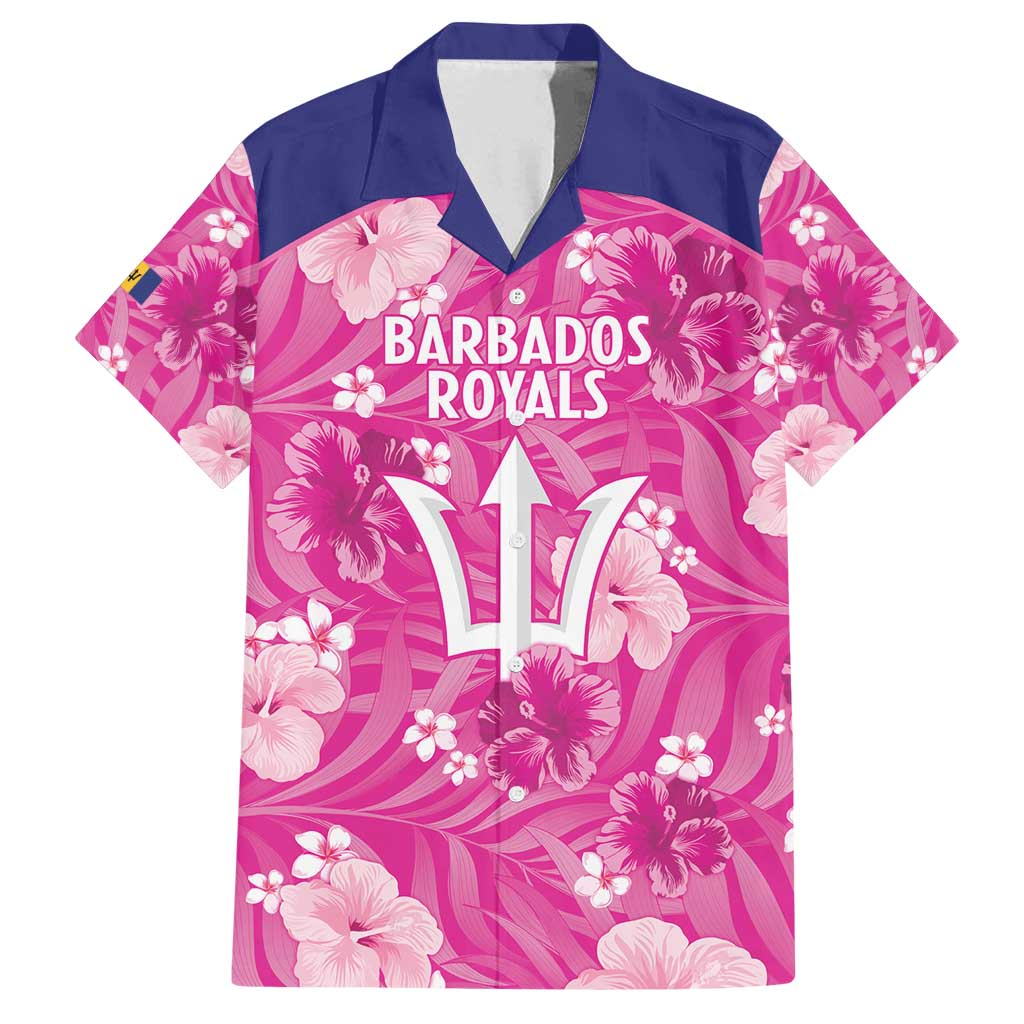 Custom Barbados Royals Cricket Family Matching Off Shoulder Short Dress and Hawaiian Shirt 2025 Go Tridents Tropical Style - Wonder Print Shop
