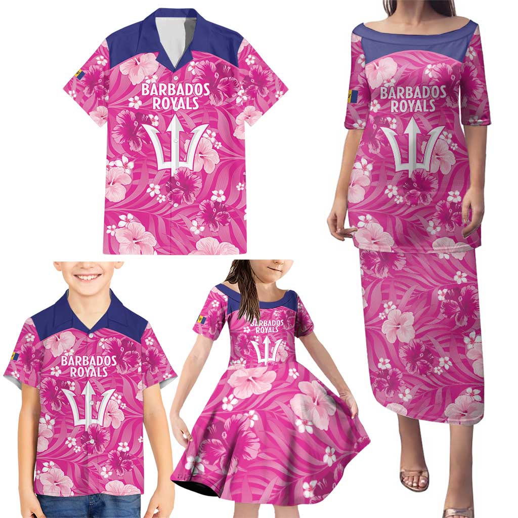 Custom Barbados Royals Cricket Family Matching Puletasi and Hawaiian Shirt 2025 Go Tridents Tropical Style - Wonder Print Shop