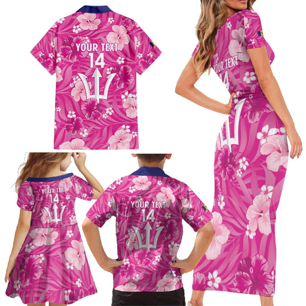 Custom Barbados Royals Cricket Family Matching Short Sleeve Bodycon Dress and Hawaiian Shirt 2025 Go Tridents Tropical Style - Wonder Print Shop