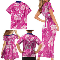 Custom Barbados Royals Cricket Family Matching Short Sleeve Bodycon Dress and Hawaiian Shirt 2025 Go Tridents Tropical Style - Wonder Print Shop