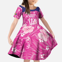 Custom Barbados Royals Cricket Kid Short Sleeve Dress 2025 Go Tridents Tropical Style - Wonder Print Shop