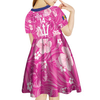 Custom Barbados Royals Cricket Kid Short Sleeve Dress 2025 Go Tridents Tropical Style - Wonder Print Shop