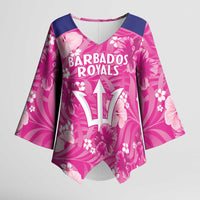 Custom Barbados Royals Cricket Kimono Sleeve Blouse 2025 Go Tridents Tropical Style - Wonder Print Shop