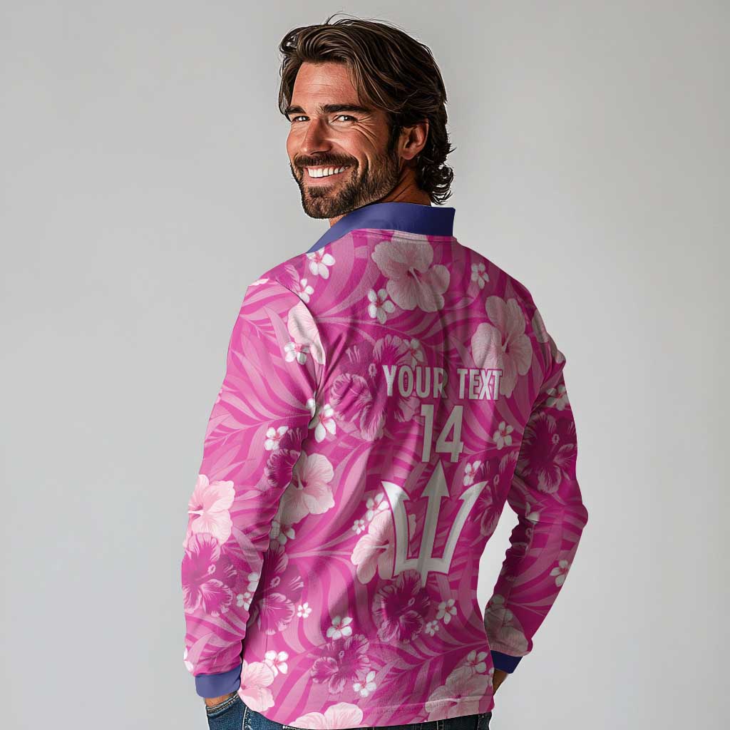 Custom Barbados Royals Cricket Long Sleeve Polo Shirt 2025 Go Tridents Tropical Style - Wonder Print Shop