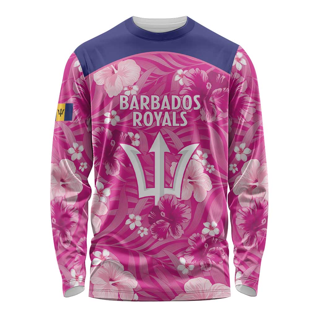 Custom Barbados Royals Cricket Long Sleeve Shirt 2025 Go Tridents Tropical Style - Wonder Print Shop
