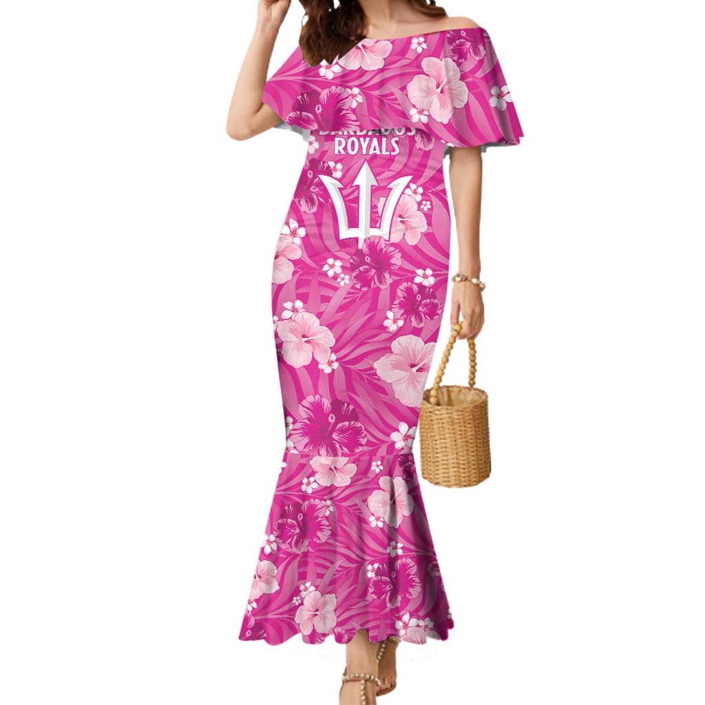 Custom Barbados Royals Cricket Mermaid Dress 2025 Go Tridents Tropical Style - Wonder Print Shop