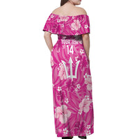 Custom Barbados Royals Cricket Off Shoulder Maxi Dress 2025 Go Tridents Tropical Style - Wonder Print Shop