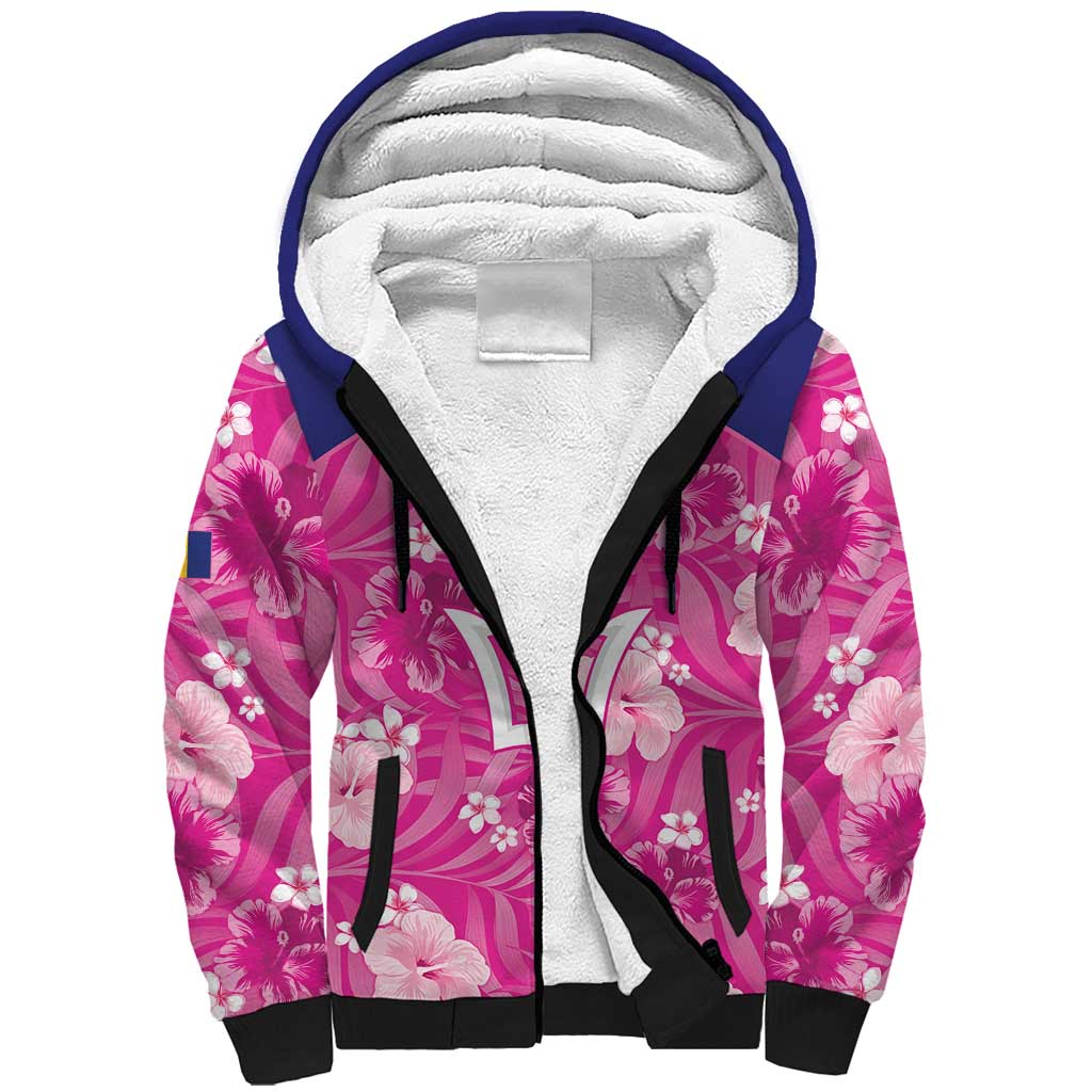 Custom Barbados Royals Cricket Sherpa Hoodie 2025 Go Tridents Tropical Style - Wonder Print Shop