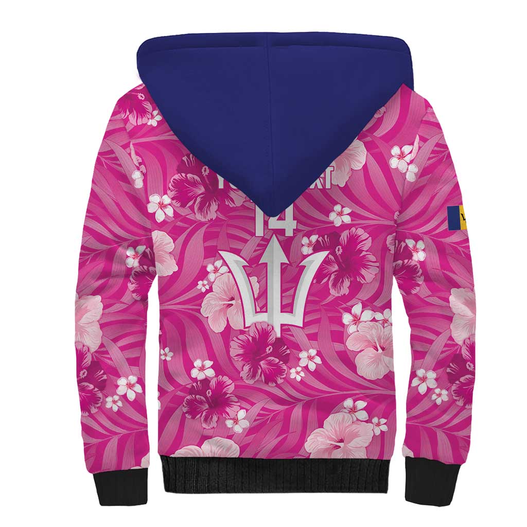Custom Barbados Royals Cricket Sherpa Hoodie 2025 Go Tridents Tropical Style - Wonder Print Shop