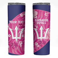 Custom Barbados Royals Cricket Skinny Tumbler 2025 Go Tridents Tropical Style - Wonder Print Shop