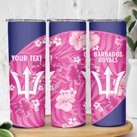 Custom Barbados Royals Cricket Skinny Tumbler 2025 Go Tridents Tropical Style - Wonder Print Shop