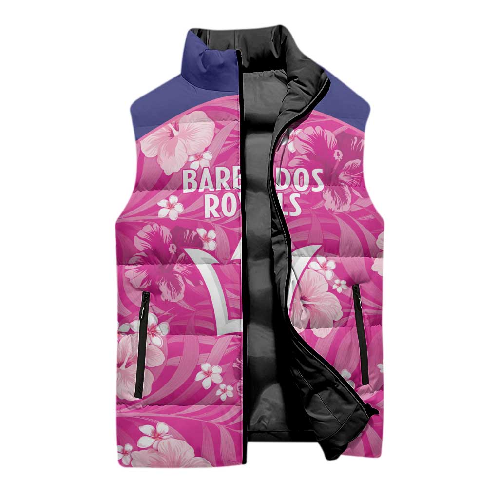 Custom Barbados Royals Cricket Sleeveless Puffer Jacket 2025 Go Tridents Tropical Style - Wonder Print Shop