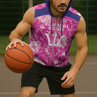 Custom Barbados Royals Cricket Sleeveless Zip Hoodie 2025 Go Tridents Tropical Style - Wonder Print Shop