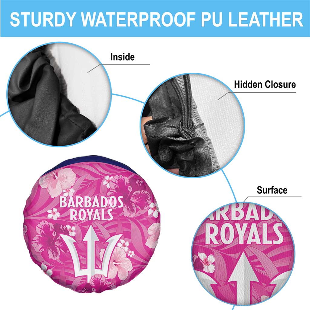 Barbados Royals Cricket Spare Tire Cover 2025 Go Tridents Tropical Style - Wonder Print Shop