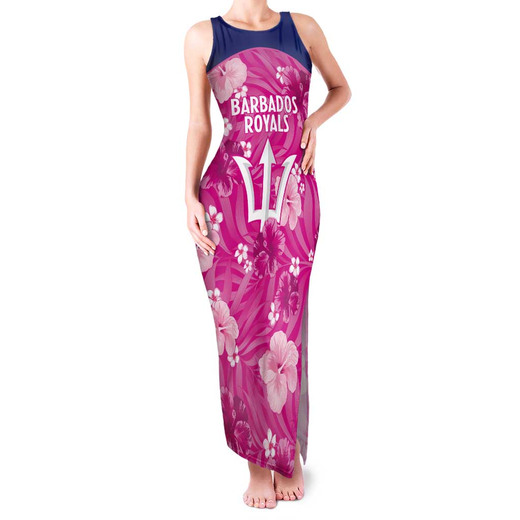 Custom Barbados Royals Cricket Tank Maxi Dress 2025 Go Tridents Tropical Style - Wonder Print Shop