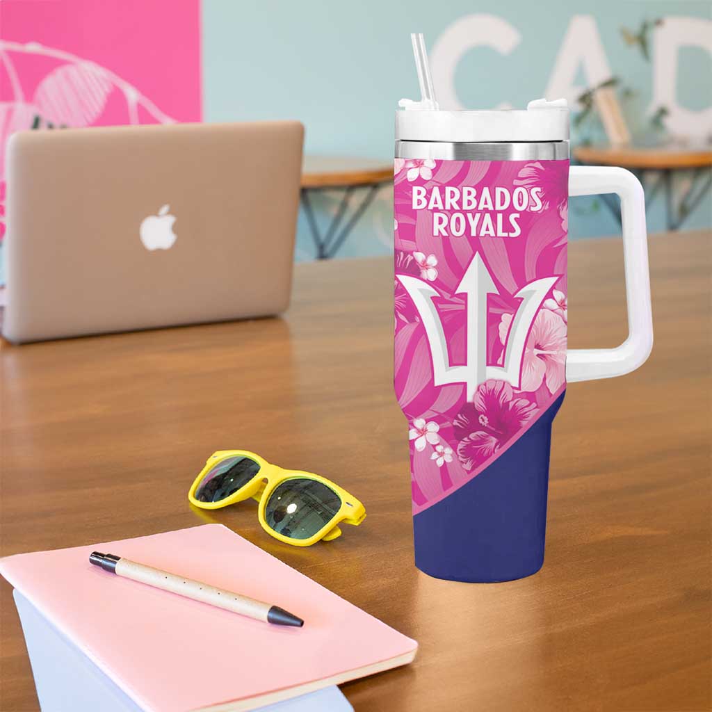 Custom Barbados Royals Cricket Tumbler With Handle 2025 Go Tridents Tropical Style - Wonder Print Shop
