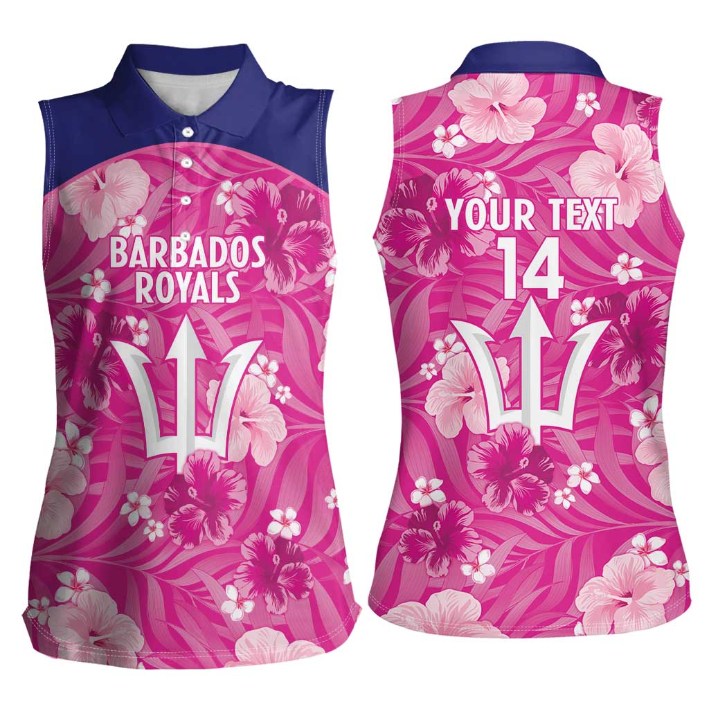 Custom Barbados Royals Cricket Women Sleeveless Polo Shirt 2025 Go Tridents Tropical Style - Wonder Print Shop