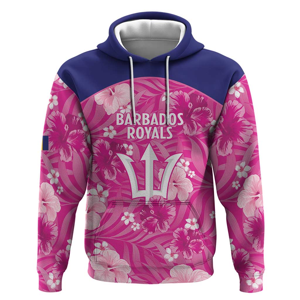 Custom Barbados Royals Cricket Zip Hoodie 2025 Go Tridents Tropical Style - Wonder Print Shop