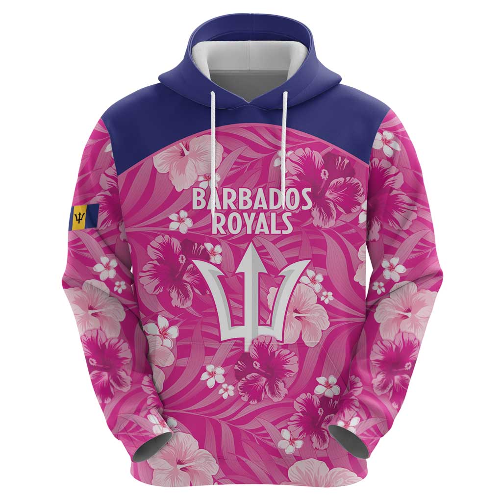 Custom Barbados Royals Cricket Zip Hoodie 2025 Go Tridents Tropical Style - Wonder Print Shop