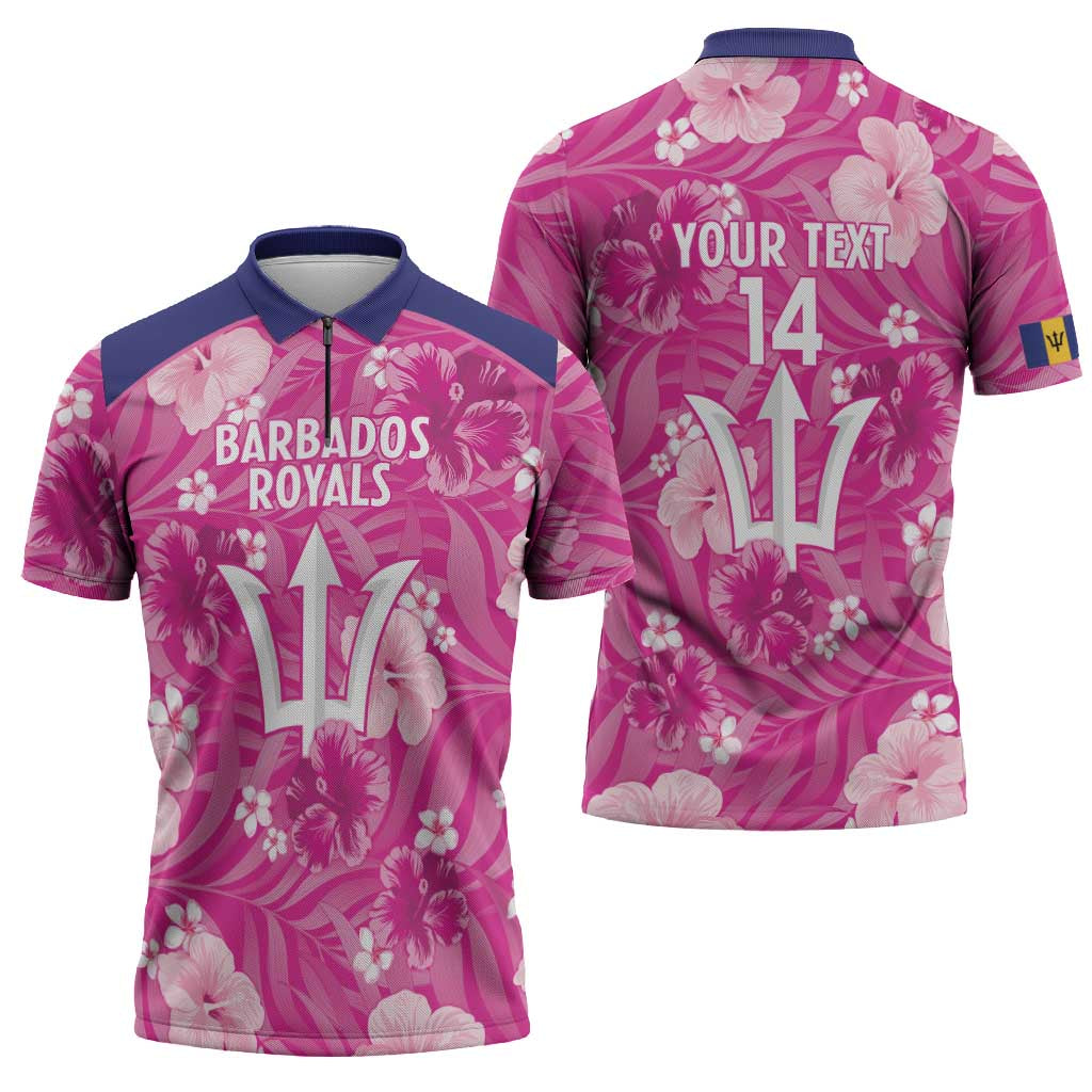 Custom Barbados Royals Cricket Zipper Polo Shirt 2025 Go Tridents Tropical Style - Wonder Print Shop
