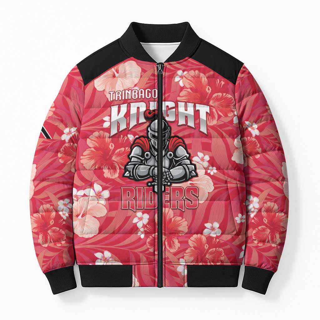 Custom Trinidad and Tobago Cricket Bomber Puffer Jacket 2025 Go Knight Riders Tropical Style - Wonder Print Shop