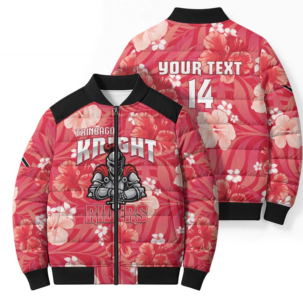 Custom Trinidad and Tobago Cricket Bomber Puffer Jacket 2025 Go Knight Riders Tropical Style - Wonder Print Shop