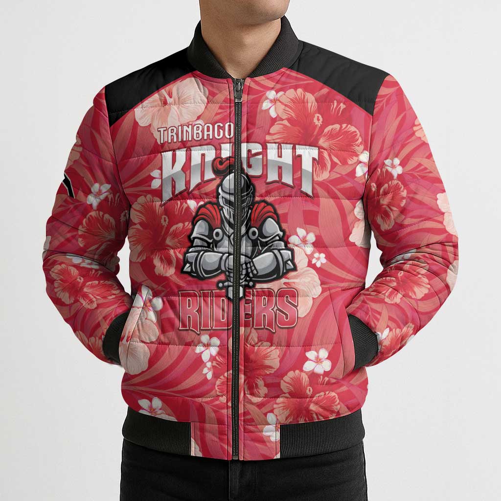 Custom Trinidad and Tobago Cricket Bomber Puffer Jacket 2025 Go Knight Riders Tropical Style - Wonder Print Shop