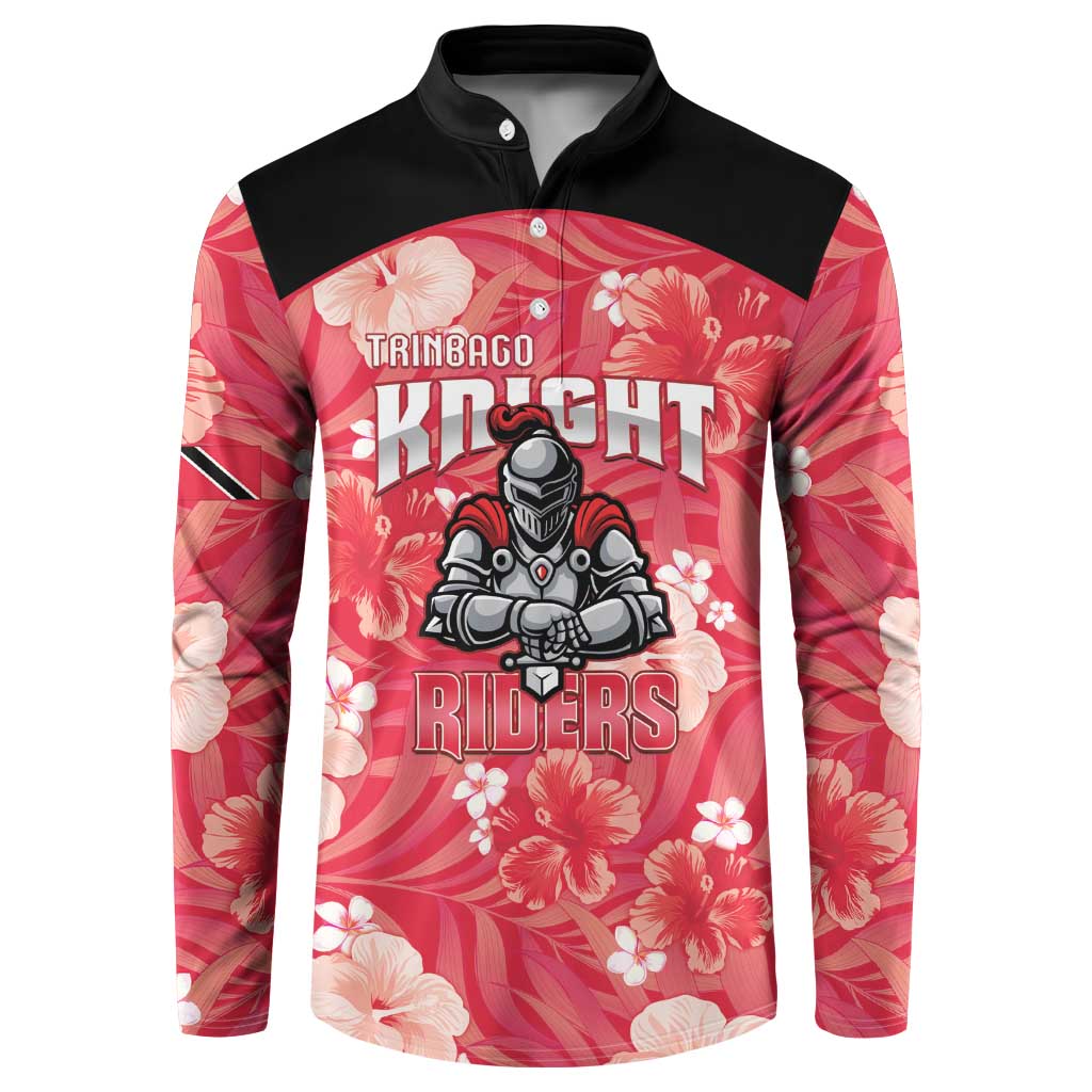 Custom Trinidad and Tobago Cricket Button Sweatshirt 2025 Go Knight Riders Tropical Style - Wonder Print Shop
