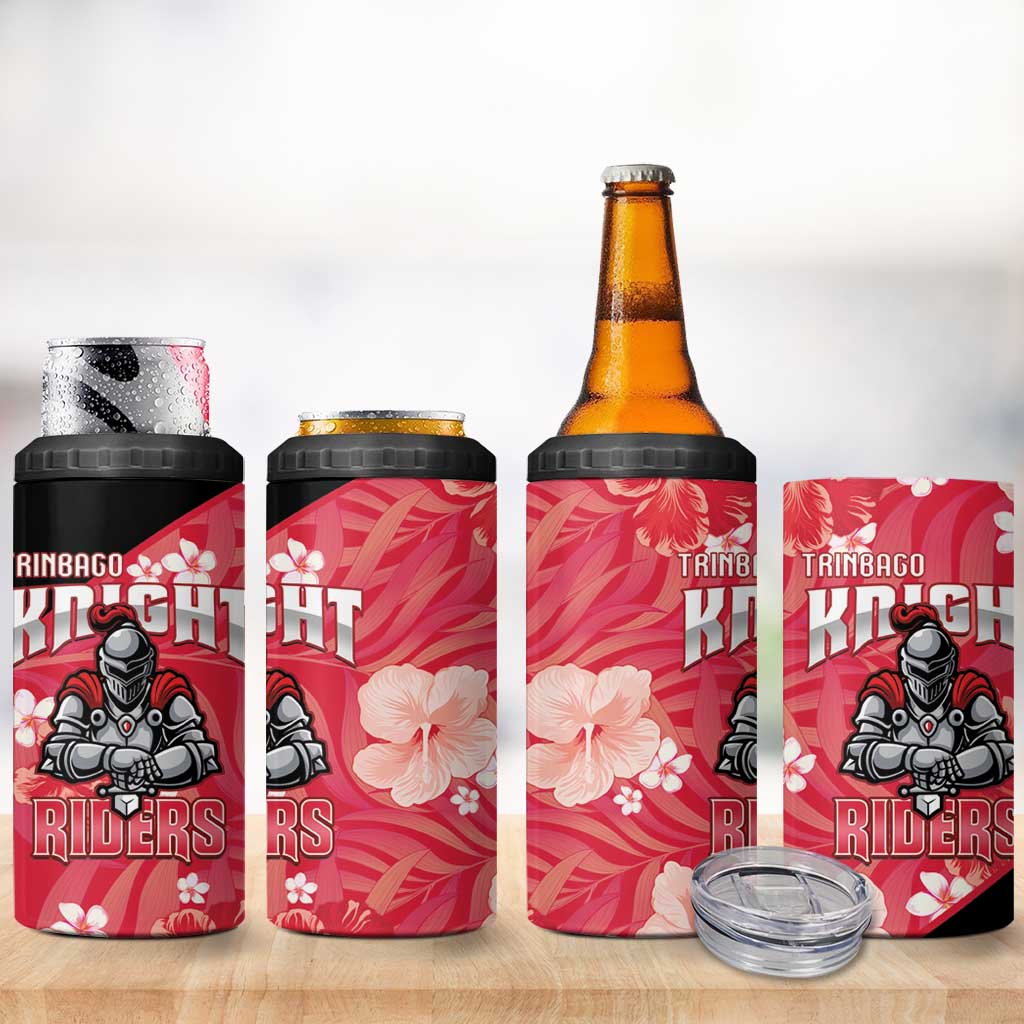 Trinidad and Tobago Cricket 4 in 1 Can Cooler Tumbler 2025 Go Knight Riders Tropical Style - Wonder Print Shop