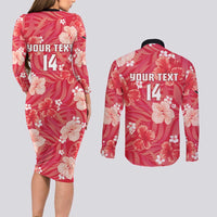 Custom Trinidad and Tobago Cricket Couples Matching Long Sleeve Bodycon Dress and Long Sleeve Button Shirt 2025 Go Knight Riders Tropical Style - Wonder Print Shop