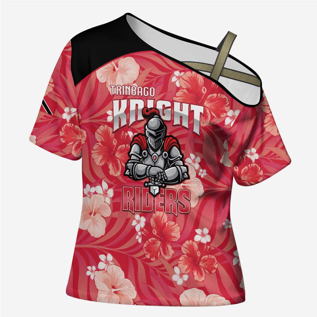 Custom Trinidad and Tobago Cricket Cross Shoulder Shirt 2025 Go Knight Riders Tropical Style - Wonder Print Shop
