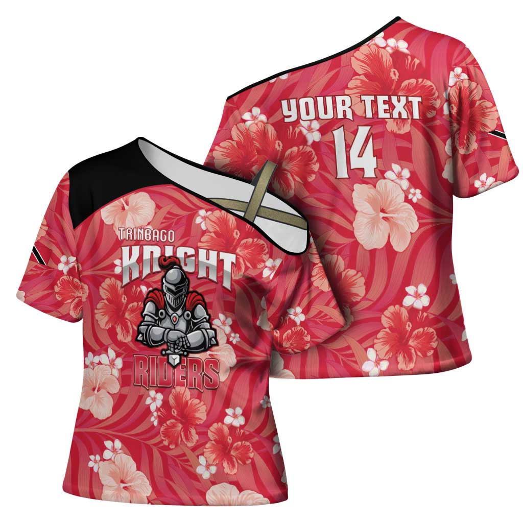 Custom Trinidad and Tobago Cricket Cross Shoulder Shirt 2025 Go Knight Riders Tropical Style - Wonder Print Shop