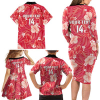 Custom Trinidad and Tobago Cricket Family Matching Long Sleeve Bodycon Dress and Hawaiian Shirt 2025 Go Knight Riders Tropical Style - Wonder Print Shop