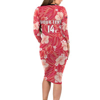 Custom Trinidad and Tobago Cricket Family Matching Long Sleeve Bodycon Dress and Hawaiian Shirt 2025 Go Knight Riders Tropical Style - Wonder Print Shop