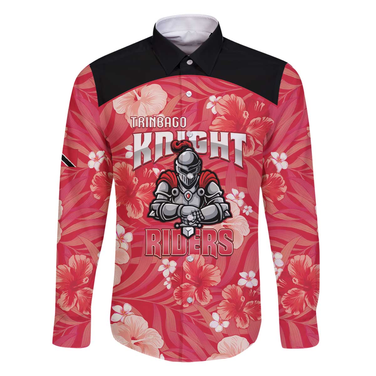 Custom Trinidad and Tobago Cricket Family Matching Off The Shoulder Long Sleeve Dress and Hawaiian Shirt 2025 Go Knight Riders Tropical Style - Wonder Print Shop