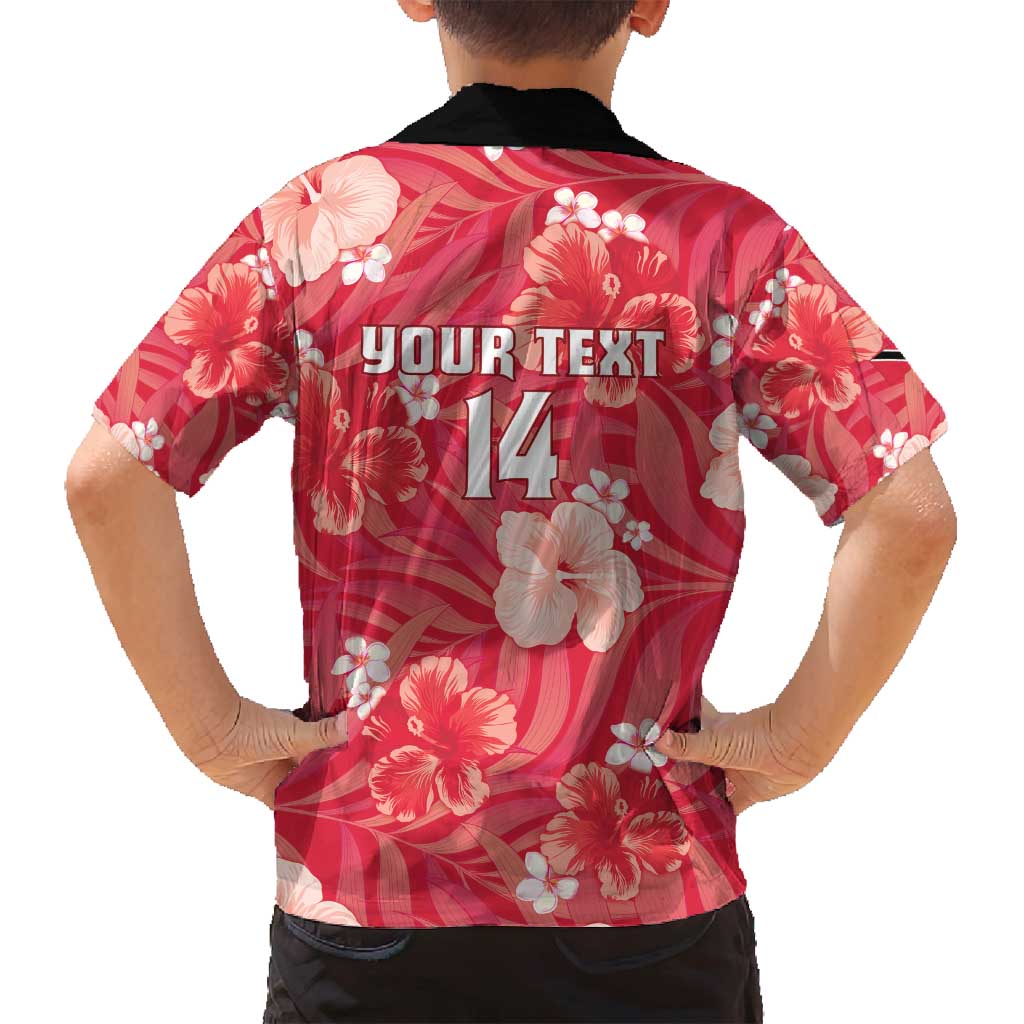 Custom Trinidad and Tobago Cricket Family Matching Off Shoulder Maxi Dress and Hawaiian Shirt 2025 Go Knight Riders Tropical Style - Wonder Print Shop