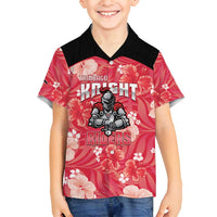 Custom Trinidad and Tobago Cricket Family Matching Off Shoulder Maxi Dress and Hawaiian Shirt 2025 Go Knight Riders Tropical Style - Wonder Print Shop