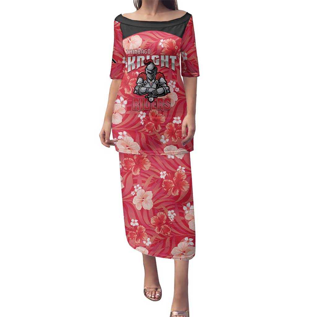 Custom Trinidad and Tobago Cricket Family Matching Puletasi and Hawaiian Shirt 2025 Go Knight Riders Tropical Style - Wonder Print Shop