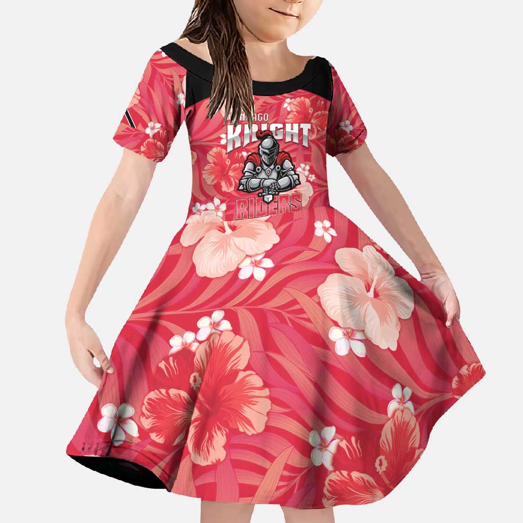 Custom Trinidad and Tobago Cricket Family Matching Short Sleeve Bodycon Dress and Hawaiian Shirt 2025 Go Knight Riders Tropical Style - Wonder Print Shop